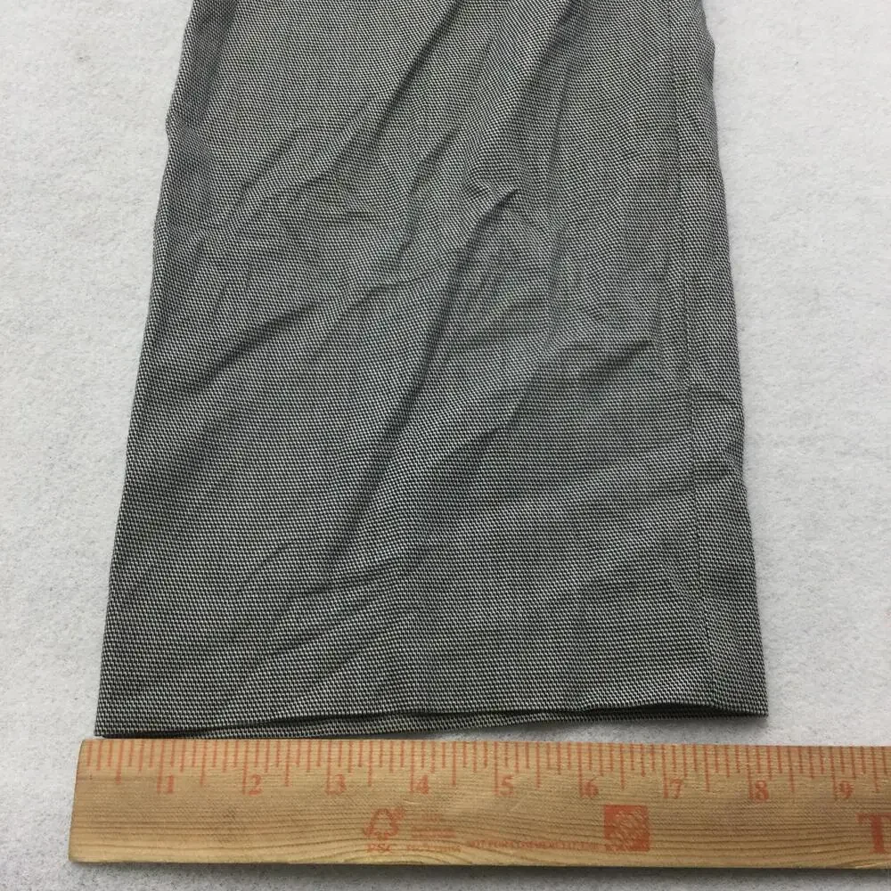 Banana Republic Pants Mens 35x32 Gray Check Non Iron Slim Straight Leg Dress